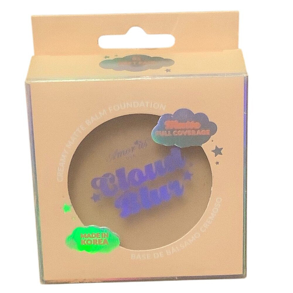 AmorUs Cloud Blur Creamy Matte Balm Foundation Full-Coverage Paraben-Free 0.3 Oz